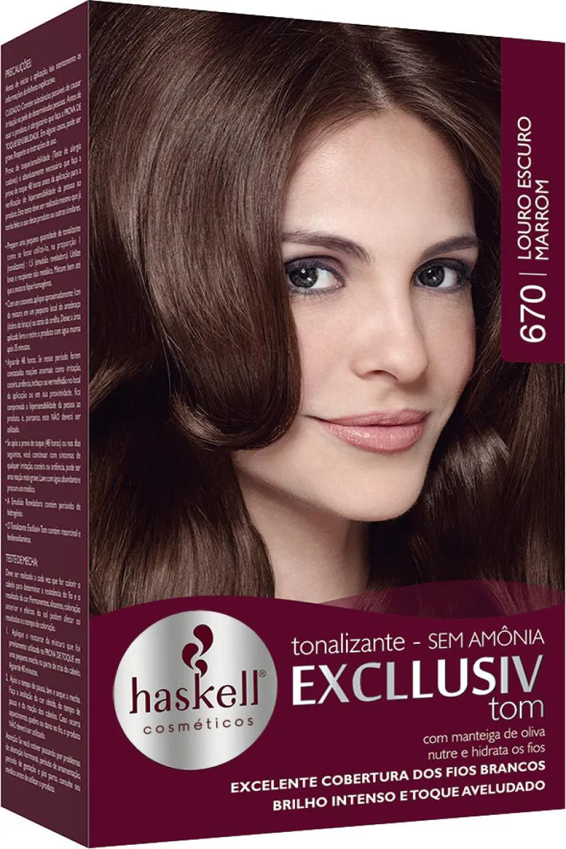 TONALIZANTE HASKELL EXCLLUSIV TOM 670 LOURO ESCURO MARROM