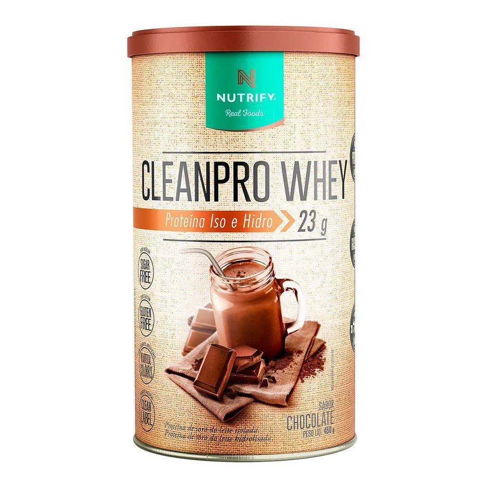 CLEAN PRO WHEY HIDROLISADO CHOCOLATE NUTRIFY 450G