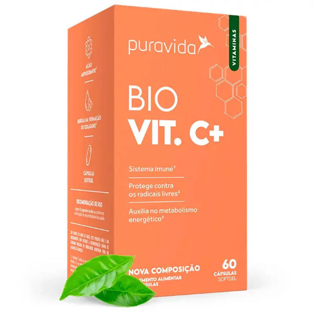 BIO VIT C - VITAMINA C 1000MG - 60 CAPSULAS - PURA VIDA