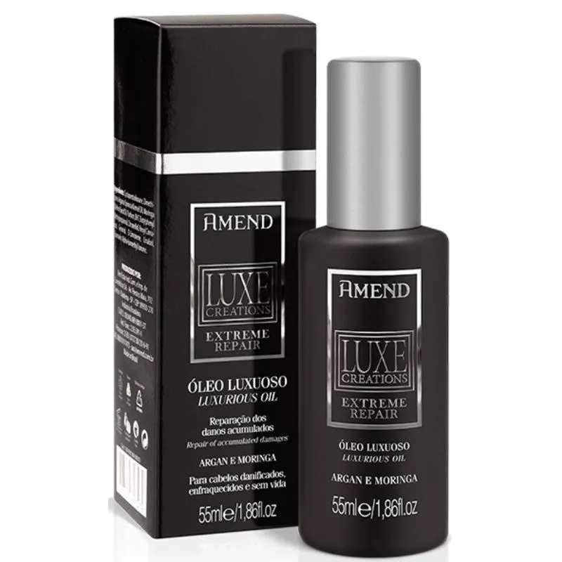 ÓLEO CAPILAR LUXE CREATIONS ARGAN E MORINGA 55ML - AMEND