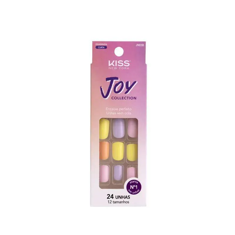 UNHA POSTIçA JOY COLLECTION CANDY COLORS - KISS NEW YORK