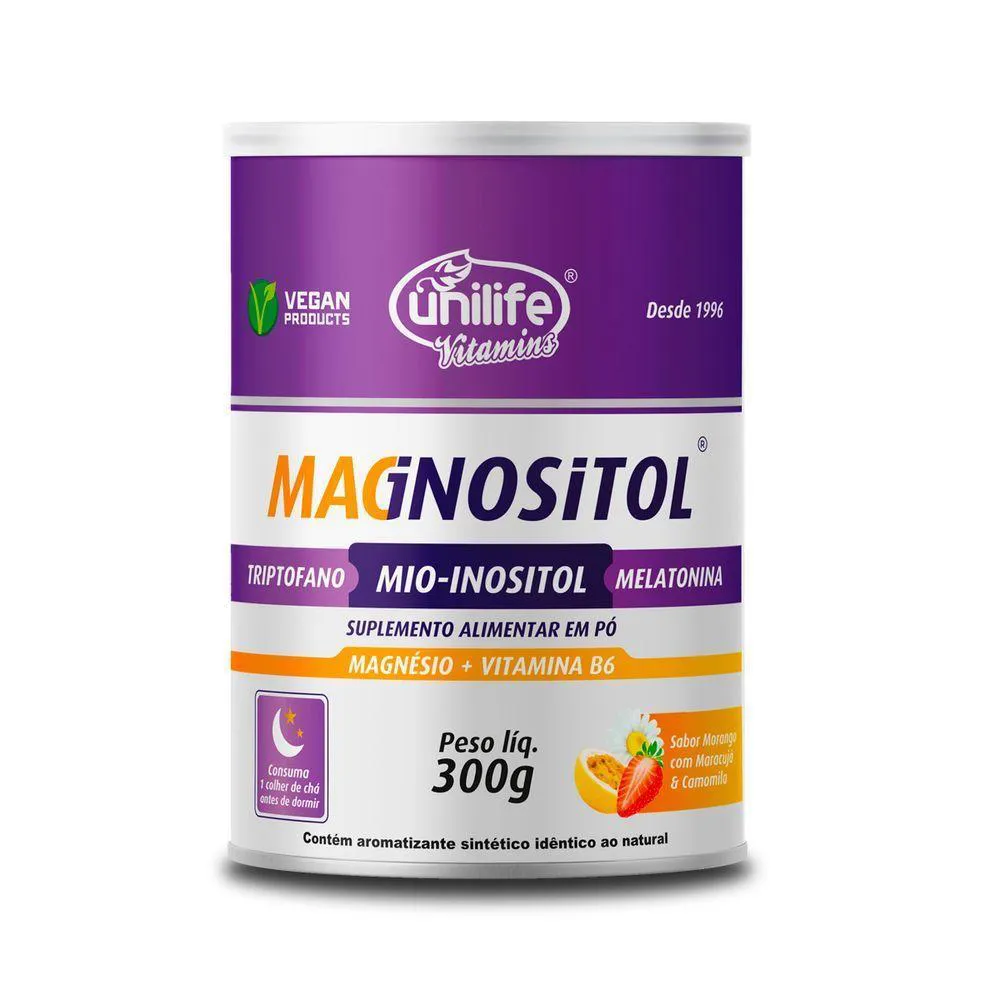 MAGNOSITOL MORANGO COM MARACUJá E CAMOMILA UNILIFE 300G
