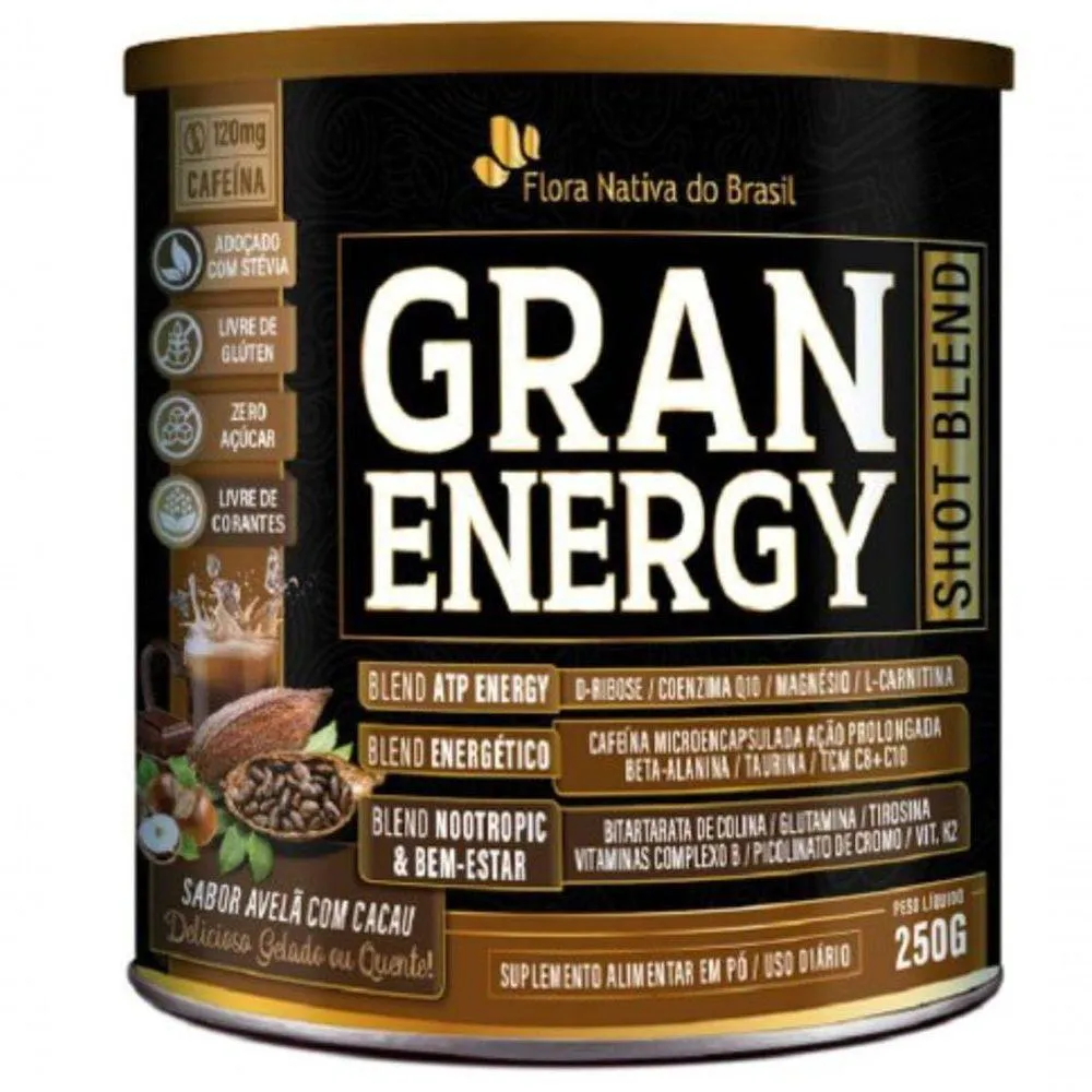 SUPLEMENTO ALIMENTAR GRAN ENERGY 250GR AVELã COM CACAU
