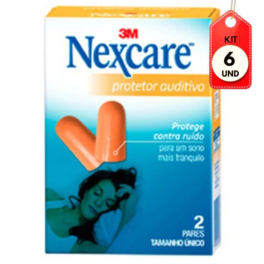 KIT C/06 3M NEXCARE PROTETOR AUDITIVO C/2 PARES