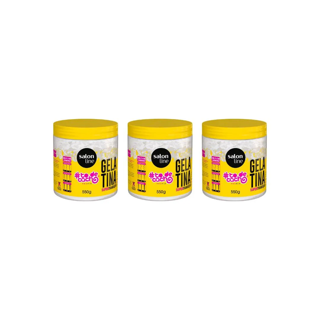 GELATINA CAPILAR SALON LINE 550G TODECACH SUP TRANS CAP-3UN