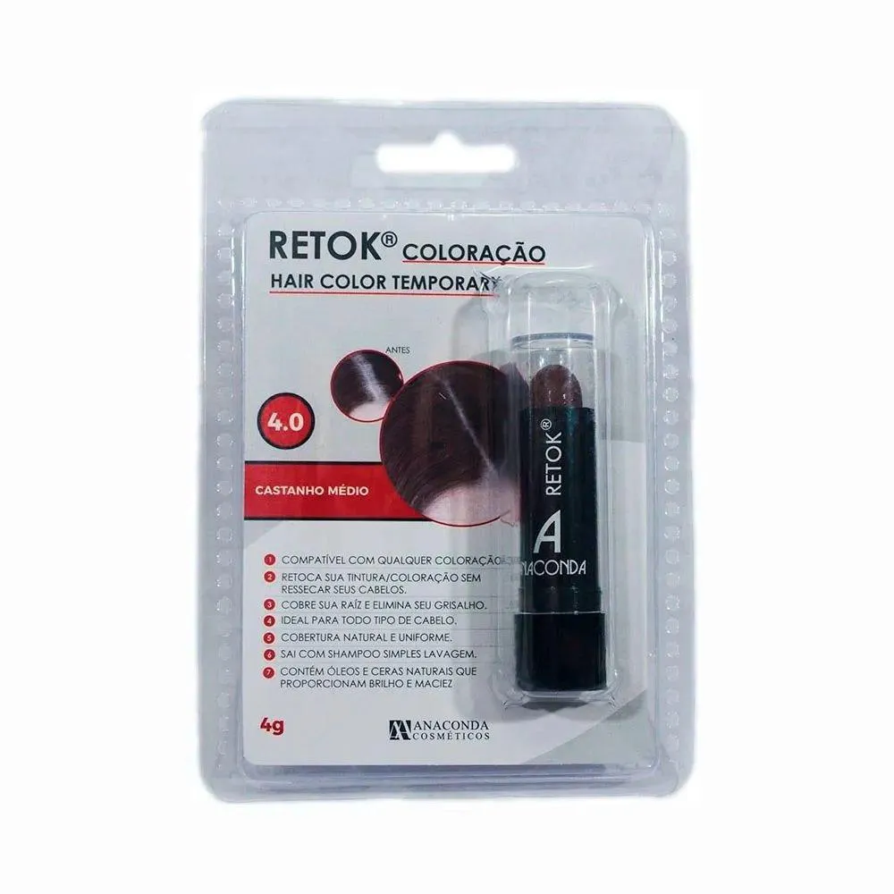 HAIR COLOR RETOK LíQUIDO ANACONDA CASTANHO MéDIO