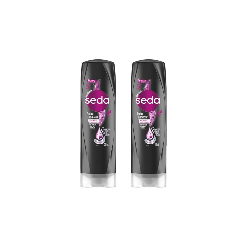 CONDICIONADOR SEDA 325ML PRETOS LUMINOSOS-KIT C/2UN