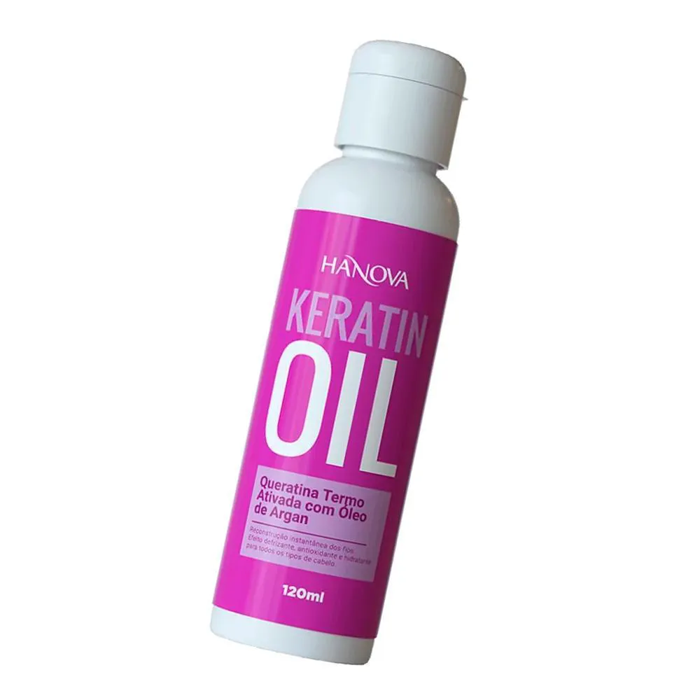 KERATIN OIL ÓLEO DE QUERATINA TERMO ATIVADA HANOVA 120ML