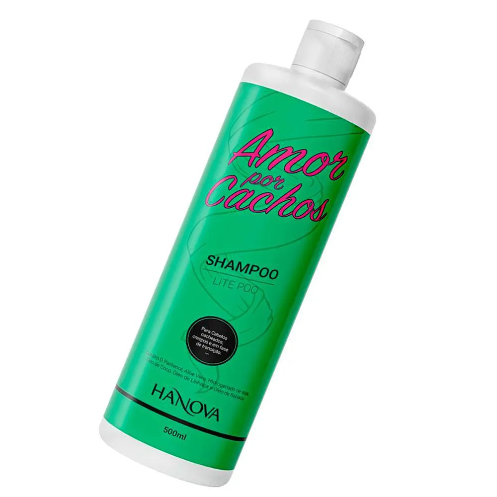 SHAMPOO LITE POO AMOR POR CACHOS HANOVA 500ML