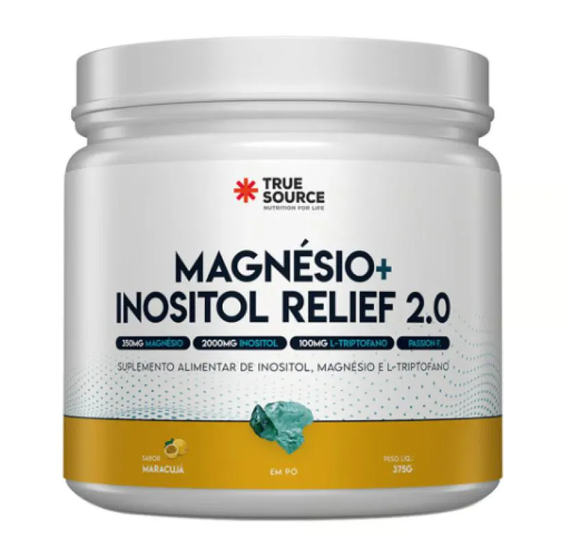 MAGNéSIO + INOSITOL RELIEF 2.0, SABOR MARACUJá, 375G, TRUE SOURCE