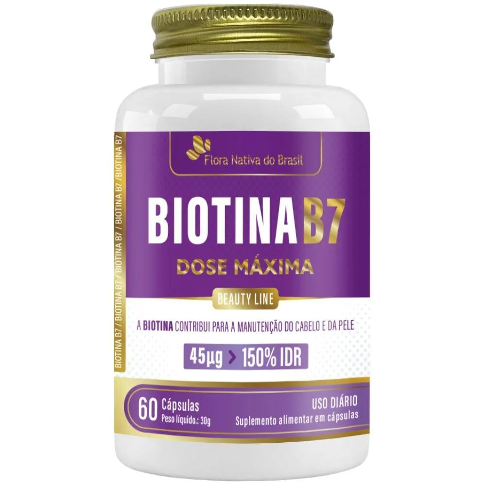 BIOTINA (VITAMINA B7) 45 MCG 60 CáPSULAS - FLORA NATIVA
