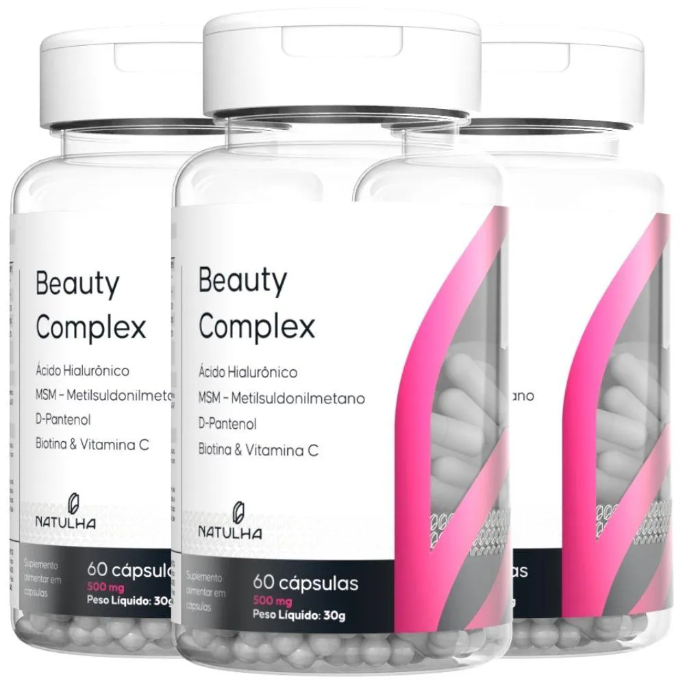 KIT 3X BEAUTY COMPLEX 60 CáPSULAS - NATULHA