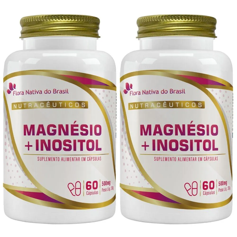 KIT 2X MAGNéSIO + MIO-INOSITOL 60 CáPSULAS - FLORA NATIVA