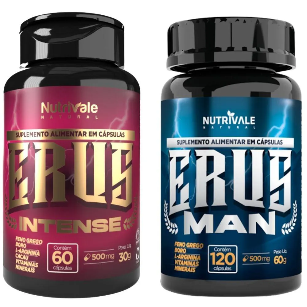 KIT ERUS INTENSE + ERUS MAN  60 CáPSULAS - NUTRIVALE