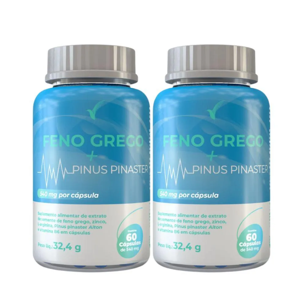 FENO GREGO + PINUS PINASTER + ZINCO + B6 ELEVE LIFE 120 CAPS