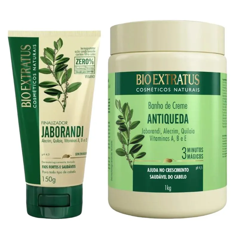 KIT JABORANDI FINALIZAçãO CAPILAR 1 BANHO DE CREME 1KG 1 FINALIZADOR 150ML