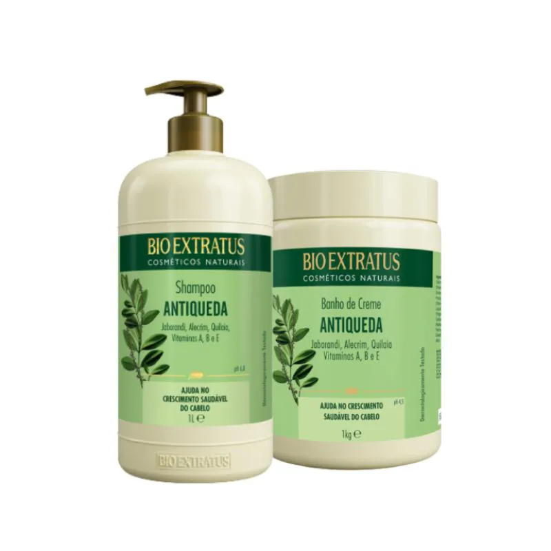 KIT 1 SHAMPOO 1 BANHO CREME JABORANDI 1 L   BIO EXTRATUS