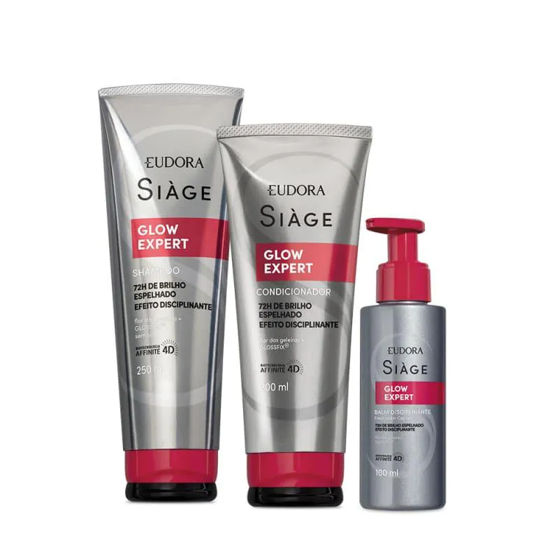 KIT SIAGE GLOW EXPERT SHAMPOO + COND + LEAVE-IN