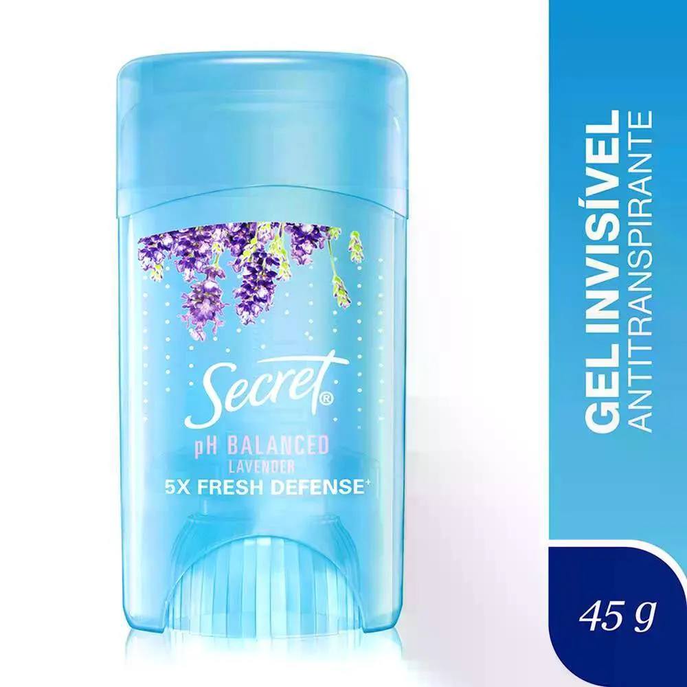 DESODORANTE EM GEL SECRET PH BALANCED LAVENDER 45G