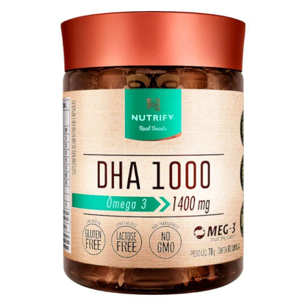 ÔMEGA 3 DHA 1000 NUTRIFY 60 CáPSULAS