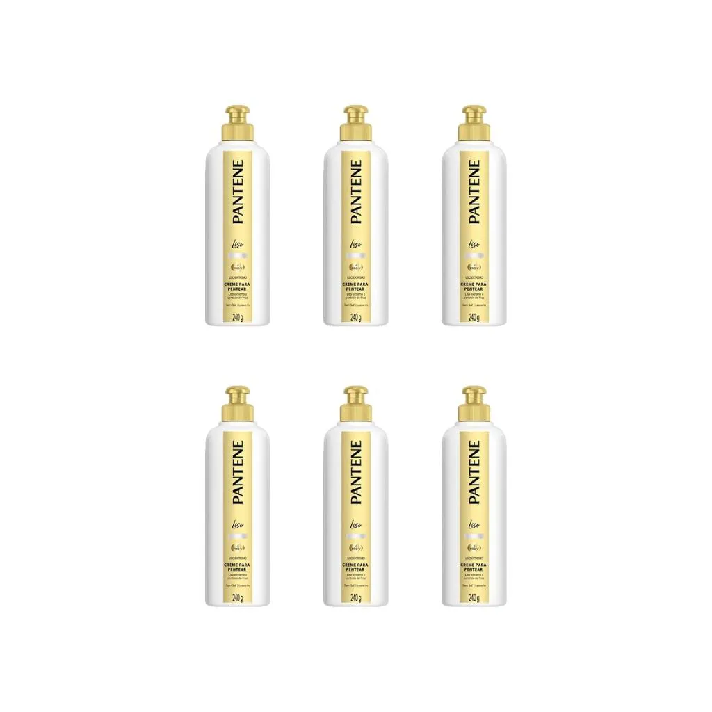 CREME PARA PENTEAR PANTENE 240G LISO EXTREMO - KIT C/ 6UN