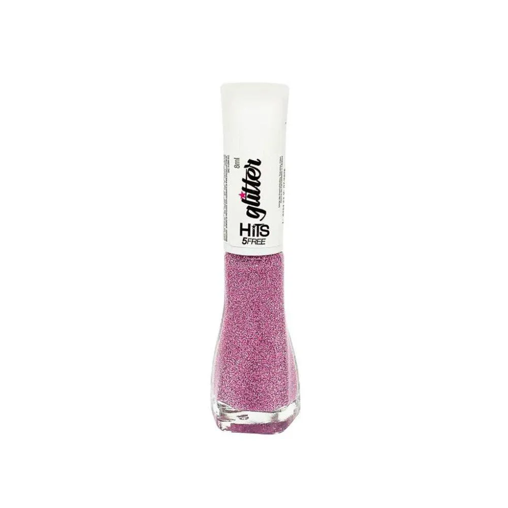 ESMALTE HITS 5FREE GLITTER COLEçãO DIAMANTE  SAKURA 8ML