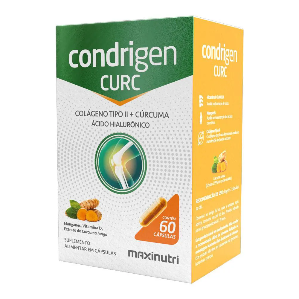 CONDRIGEN CURC COLáGENO TIPO 2 + CúRCUMA 60 CáPS MAXINUTRI