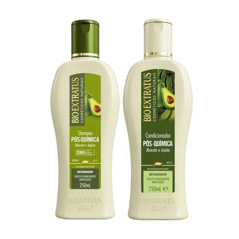 KIT 1 SHAMPOO 1 CONDICIONADOR TRATAMENTO RESTAURADOR PóS QUIMICA 250 ML