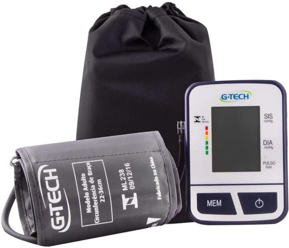APARELHO MEDIDOR DE PRESSãO ARTERIAL DIGITAL AUTOMáTICO DE BRAçO GTECH BSP11S