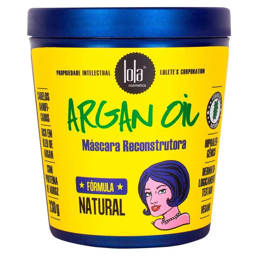 MáSCARA DE RECONSTRUçãO ARGAN OIL LOLA COSMETICS 230G