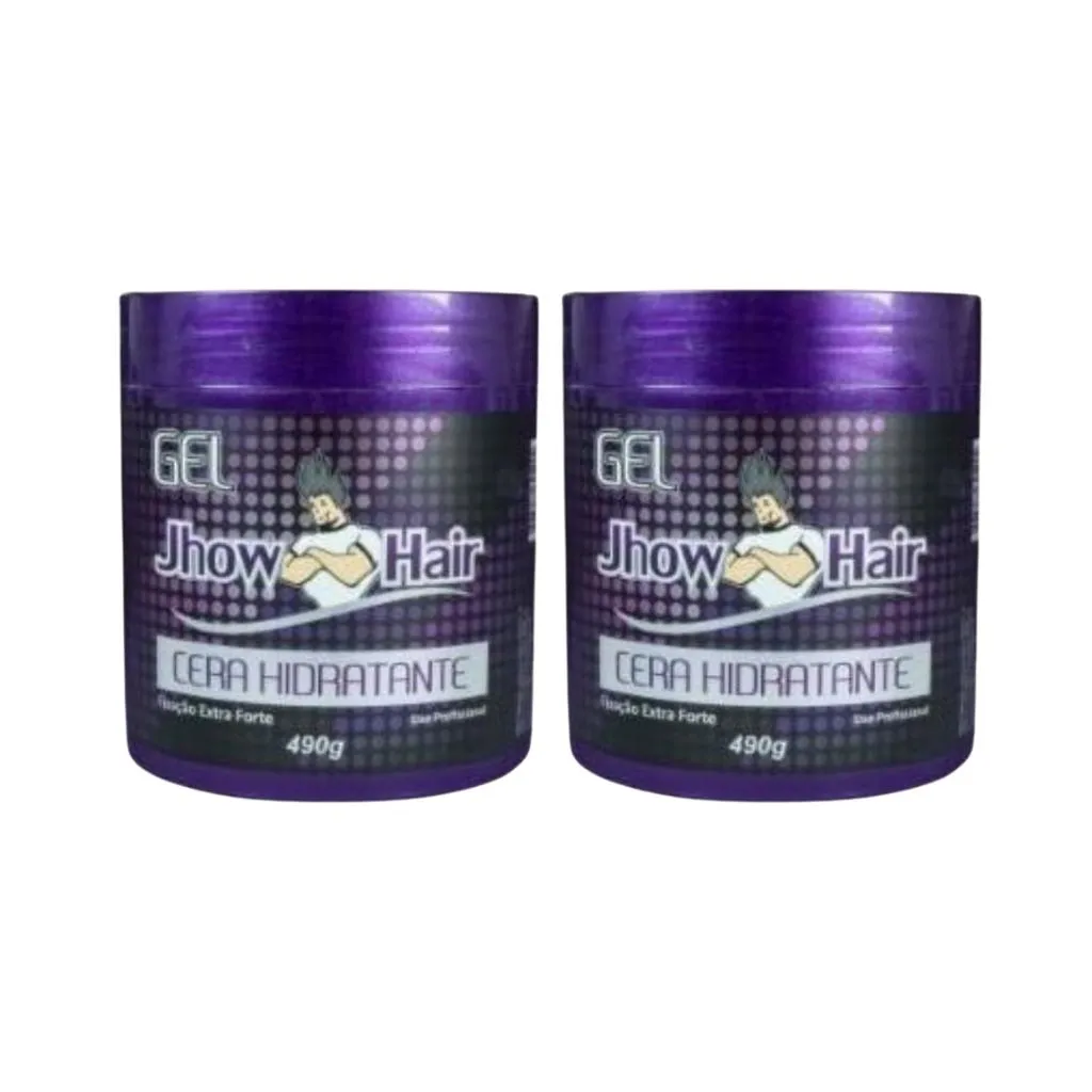 GEL CERA JHOW HAIR HIDRATANTE 490G - KIT C/ 2UN
