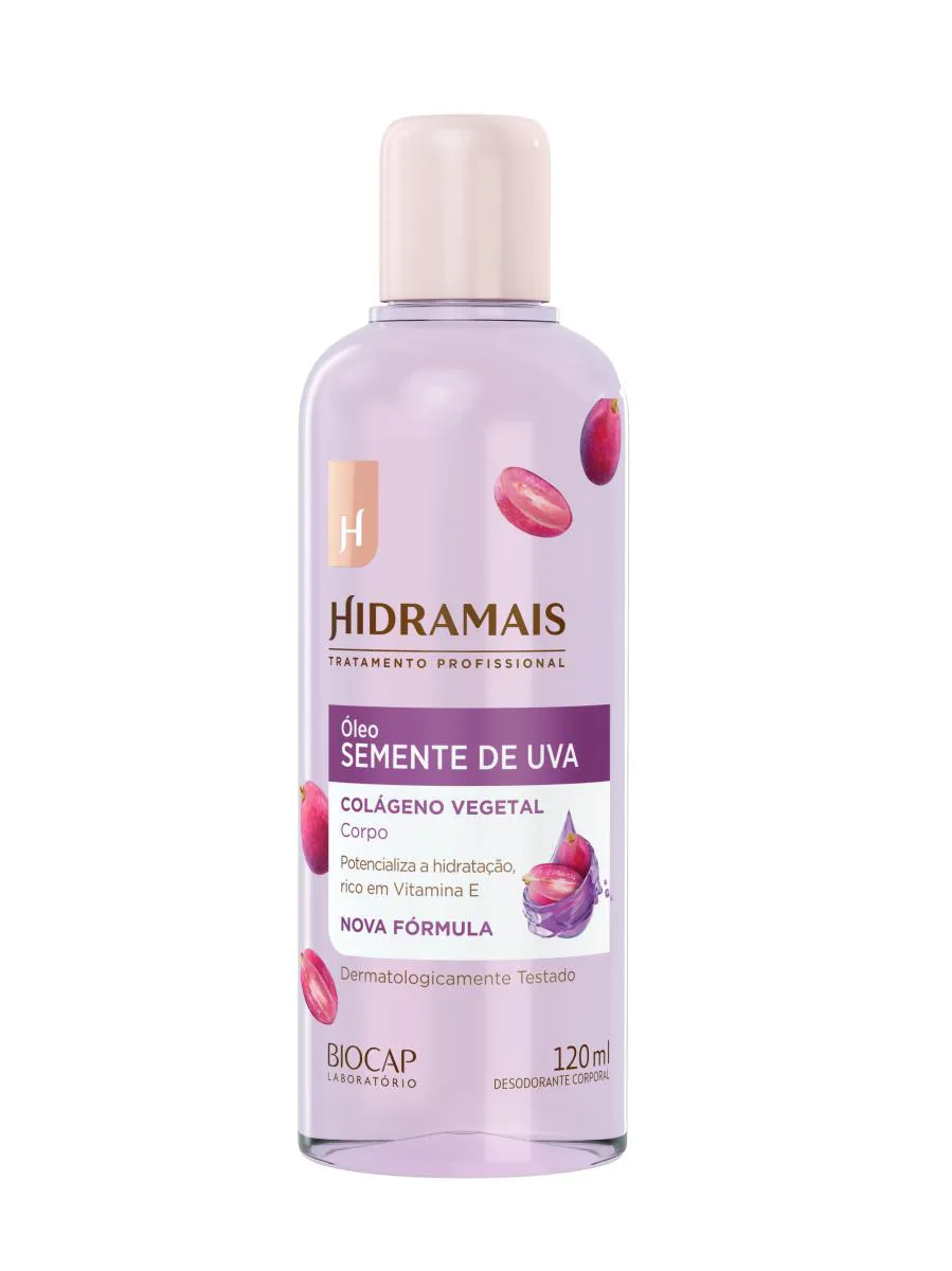 ÓLEO CORPORAL DE SEMENTE DE UVA E COLáGENO 120ML