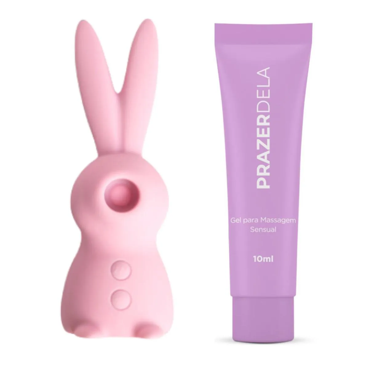 KIT ESTIMULADOR CLIToRIS MAGIC RABBIT (INGRID GUIMARaES) E GEL EXCITANTE  PRAZER DELA 1035339 | Droga Raia