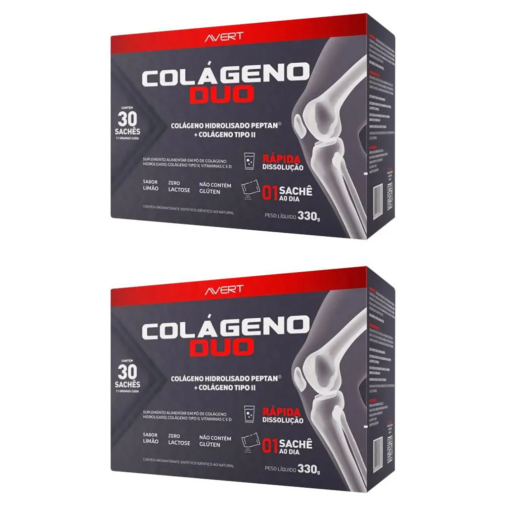 KIT 2 SUPLEMENTO COLáGENO DUO 30 SACHêS - AVERT