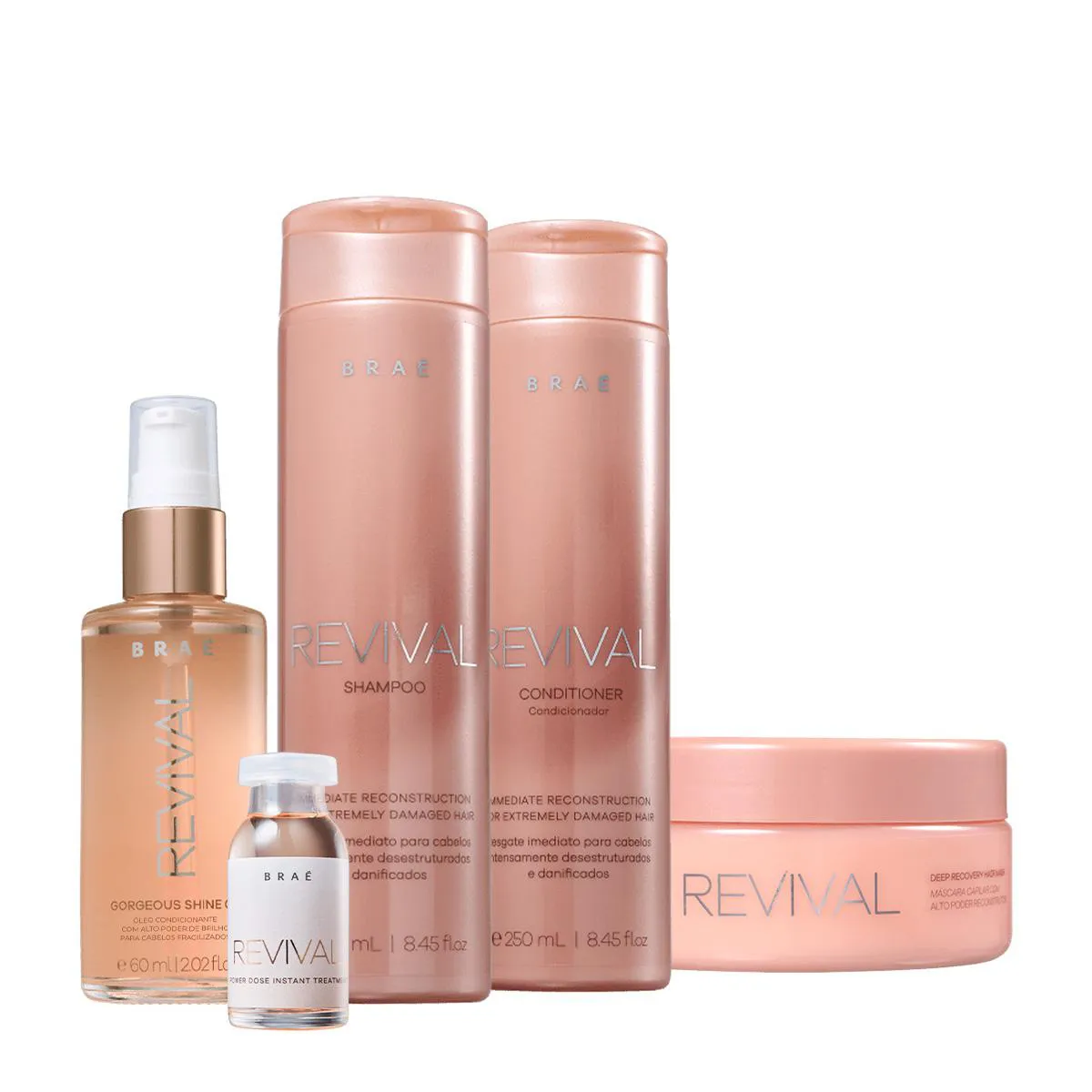 BRAé REVIVAL KIT RECONSTRUçãO COMPLETO (5 PRODUTOS)