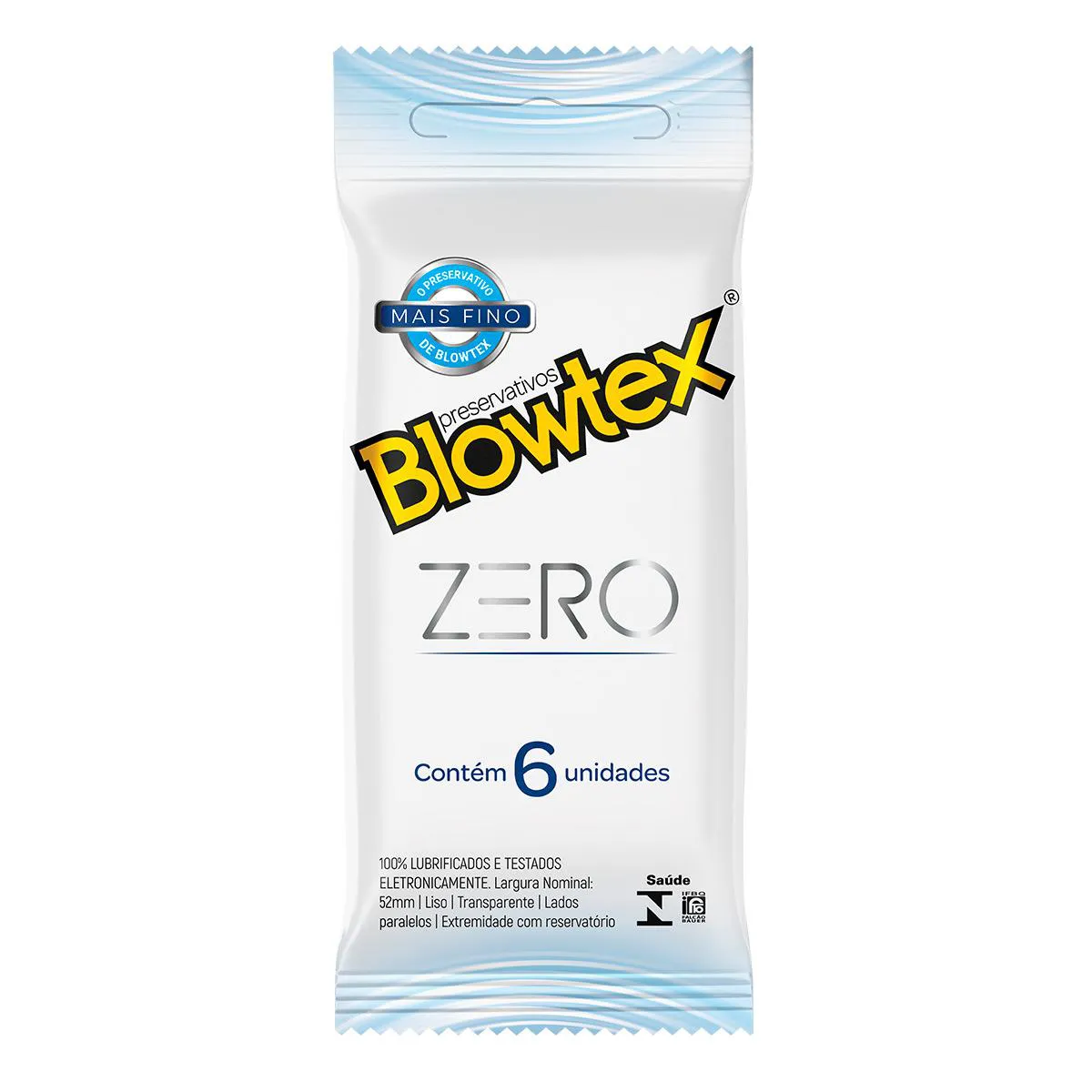 Camisinha Blowtex Zero (Mais Fino) com 6 unidades