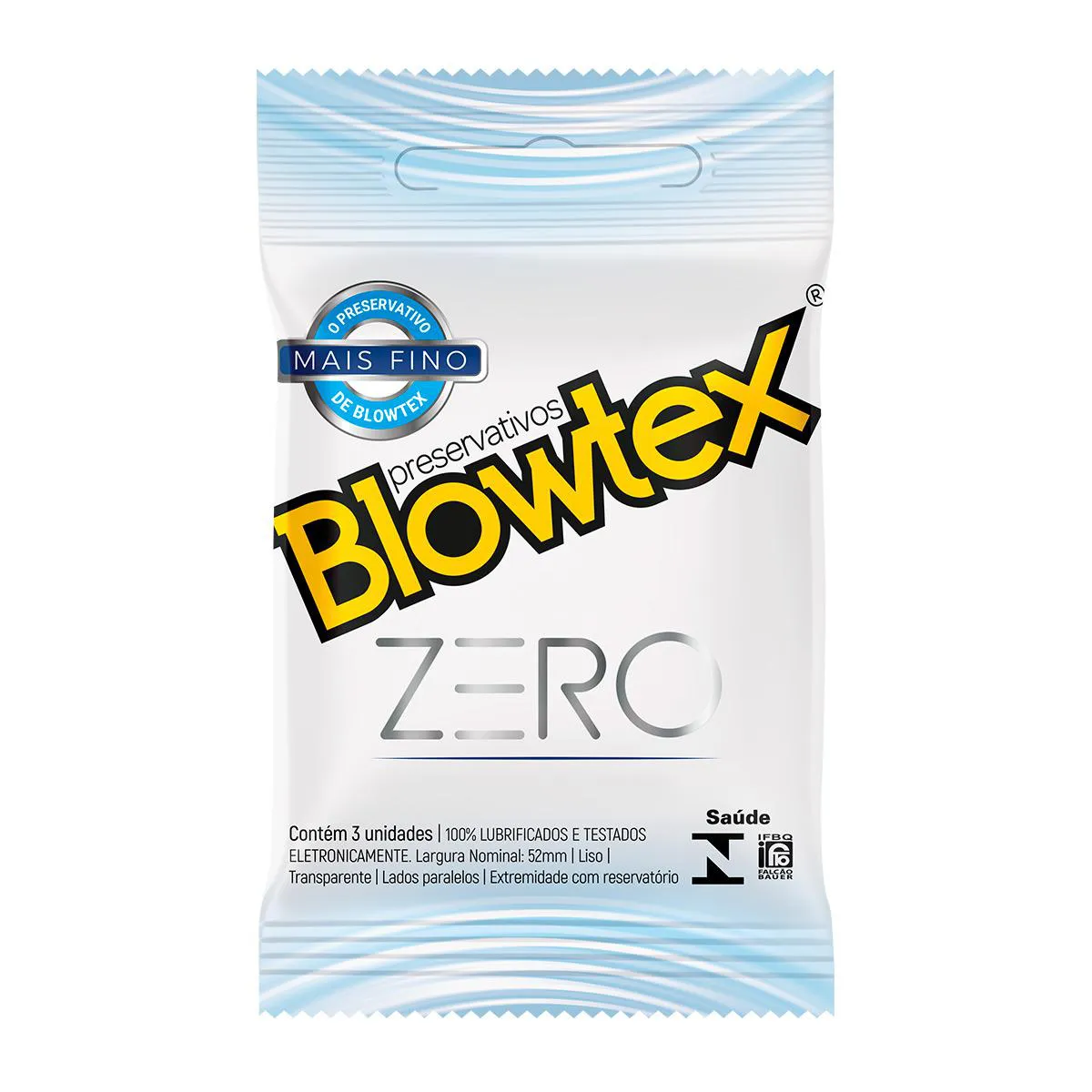 Camisinha Blowtex Zero sachê 3 unidades