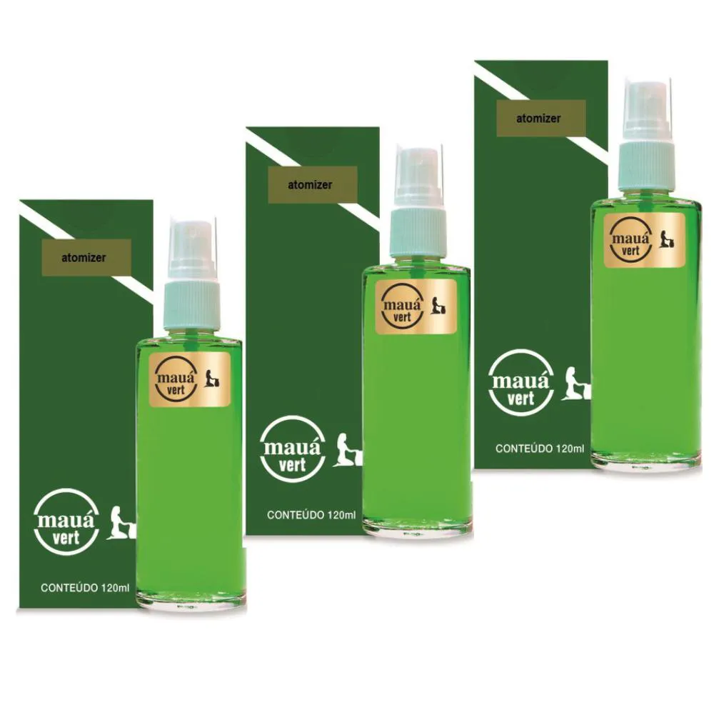 KIT 3 COLôNIA MAUA VERT ATOMIZER 120ML