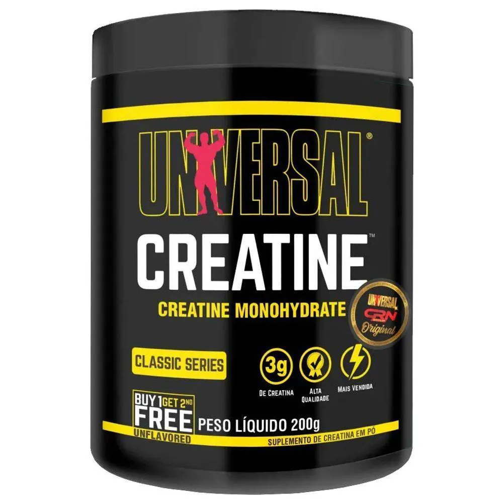 CREATINA CREATINE MONOHYDRATADA 3G 200G UNIVERSAL ORIGINAL