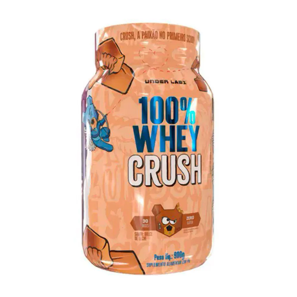 WHEY PROTEIN 100% CRUSH CONCENTRADA 900G DOCE DE LEITE UNDER LABZ