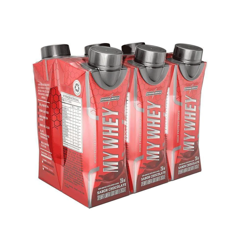 MY WHEY RTD 250ML 6UNID. - INTEGRALMEDICA - CHOCOLATE