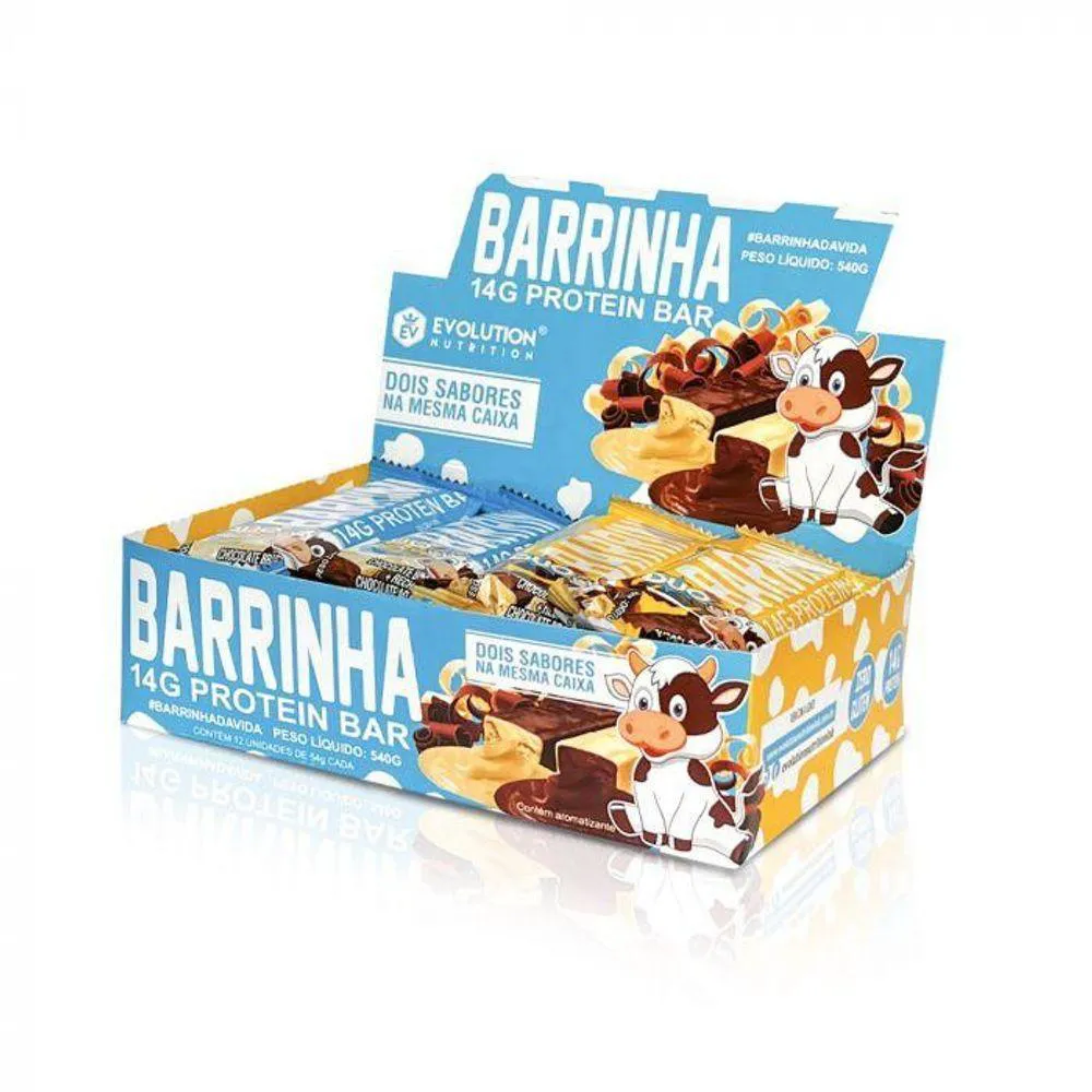 BARRINHA PROTEIN BAR 14G DE PROTEINA EVO CAIXA COM 12 DUO