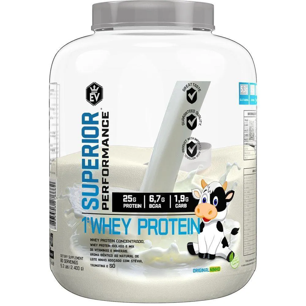 WHEY PROTEIN CONCENTRADA E ISOLADA 2,4KG EVO LEITE EM Pó