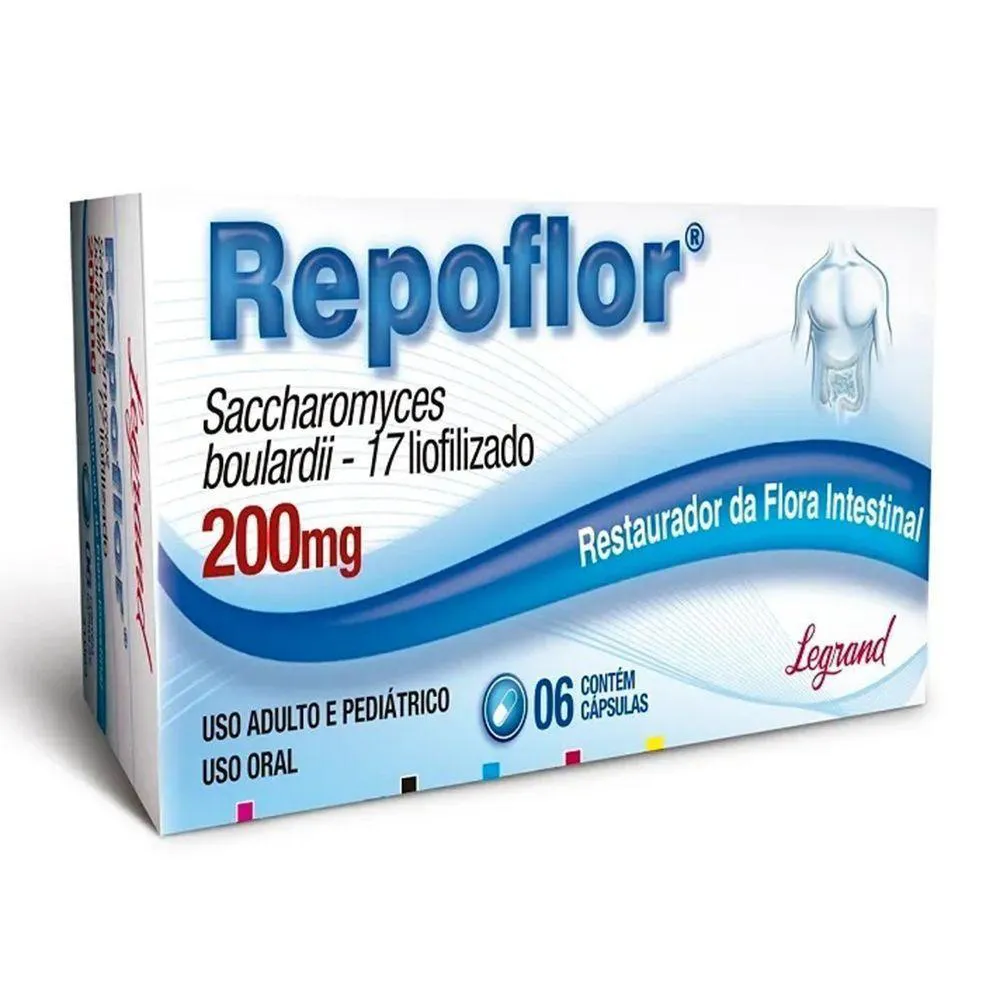 PROBIóTICO REPOFLOR 200MG 6 CáPSULAS