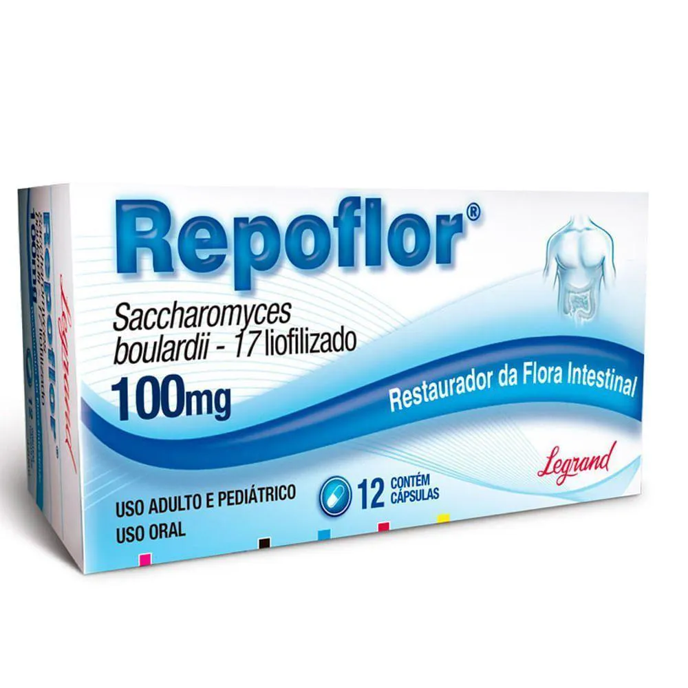 PROBIóTICO REPOFLOR 100MG 12 CáPSULAS