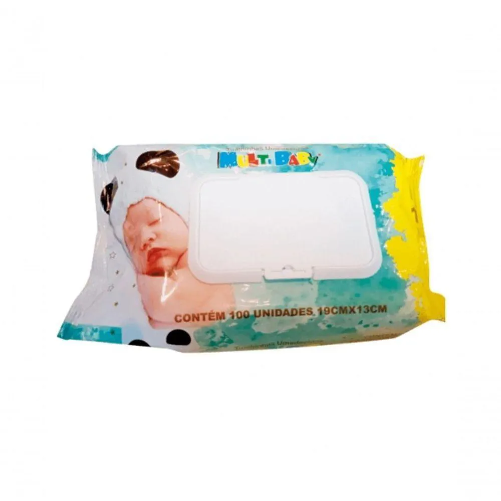 TOALHAS UMEDECIDAS MULTI BABY ACALMA BEBê 100 UNIDADES COM TAMPA
