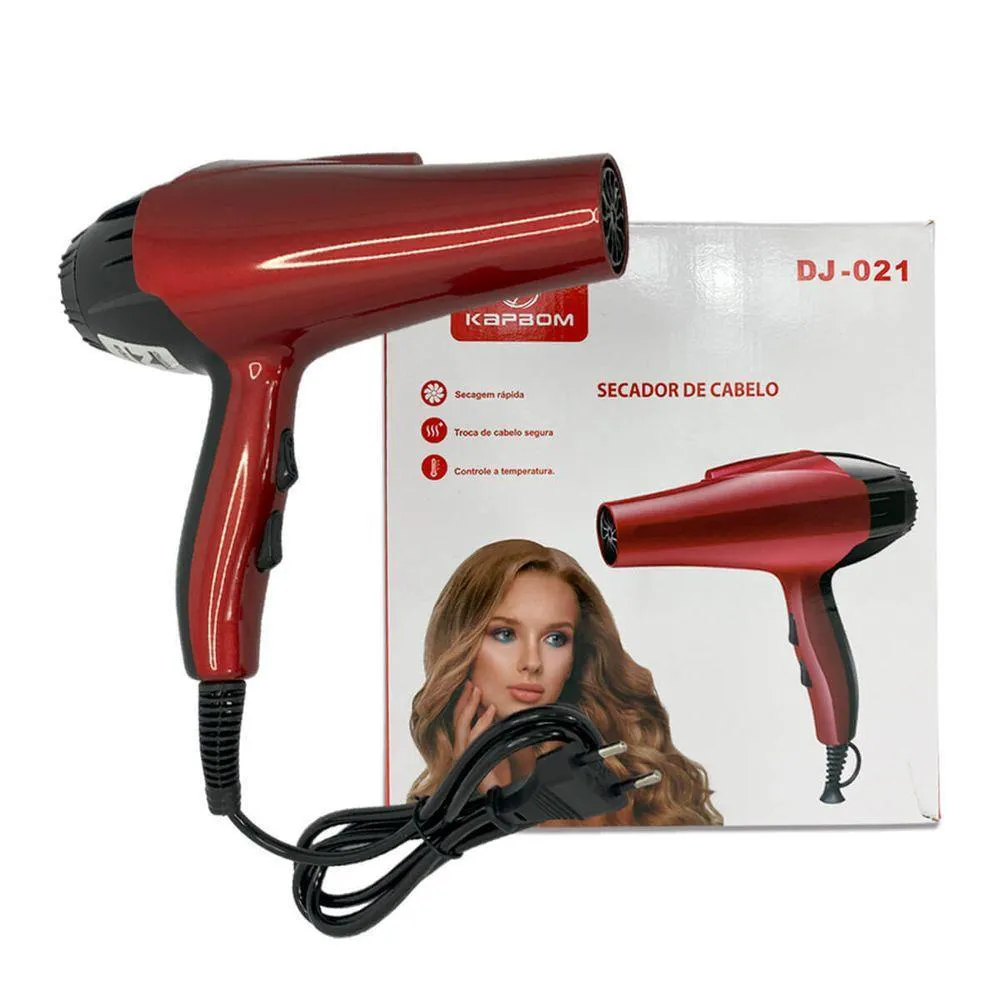 SECADOR DE CABELO 110V 3 TEMPERATURAS SUPER POTENTE 900W