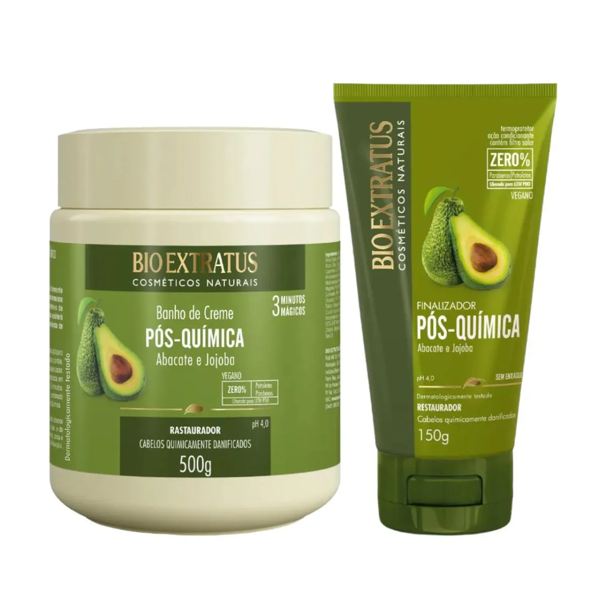 KIT PóS QUíMICA FINALIZAçãO CAPILAR 1 BANHO DE CREME 500ML 1 FINALIZADOR 150ML