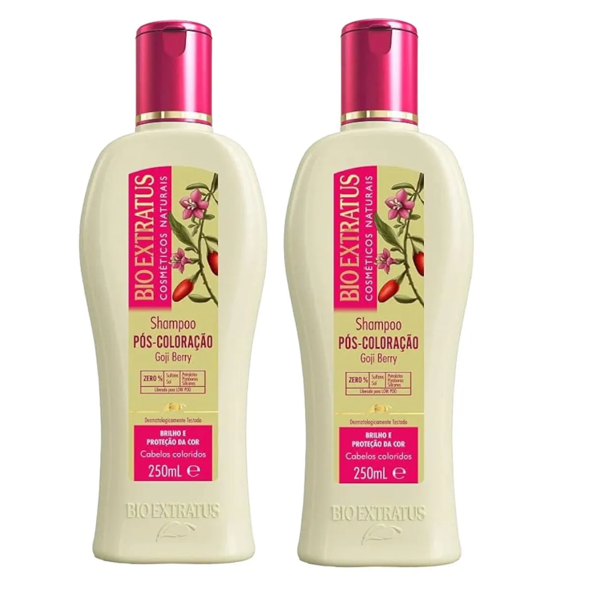 KIT 2 SHAMPOO PROTEçãO DA COR PóS COLORAçãO 250 ML BIO EXTRATUS
