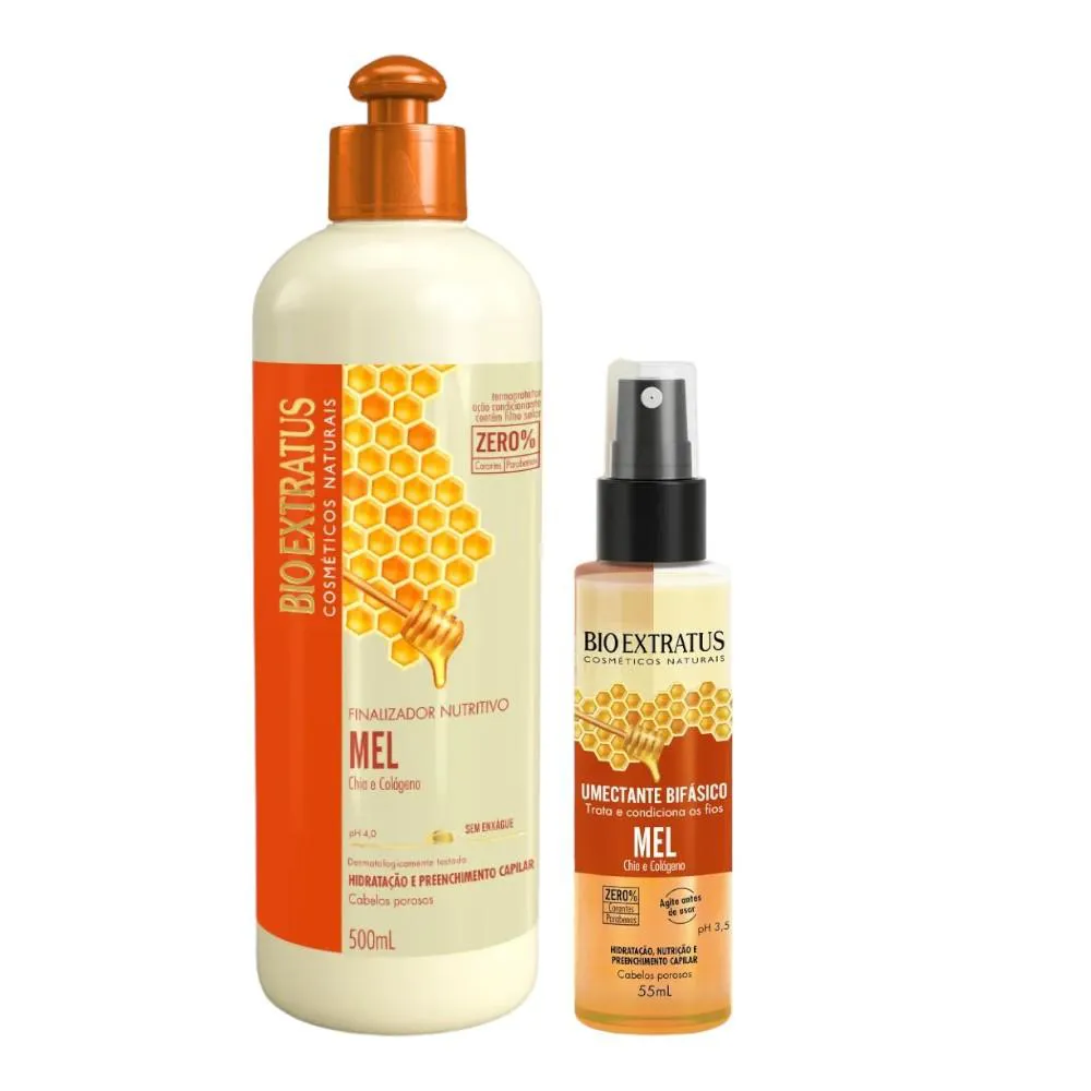 KIT MEL FINALIZAçãO CAPILAR E CONTROLE DE POROSIDADE 1 FINALIZADOR 500ML 1 FIX DOSE